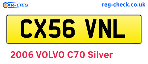 CX56VNL are the vehicle registration plates.