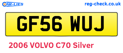 GF56WUJ are the vehicle registration plates.