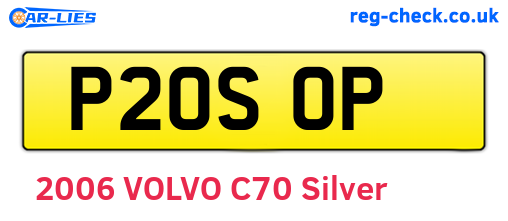 P20SOP are the vehicle registration plates.