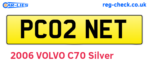 PC02NET are the vehicle registration plates.