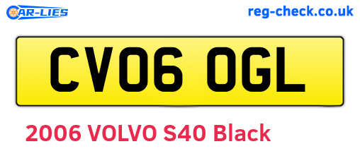 CV06OGL are the vehicle registration plates.