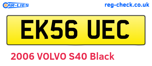EK56UEC are the vehicle registration plates.