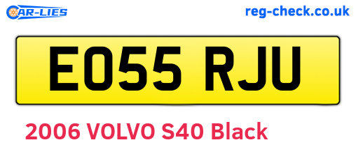 EO55RJU are the vehicle registration plates.