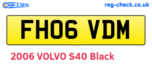 FH06VDM are the vehicle registration plates.