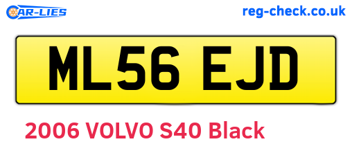 ML56EJD are the vehicle registration plates.