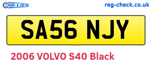 SA56NJY are the vehicle registration plates.