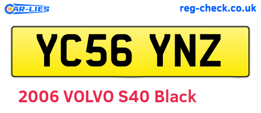 YC56YNZ are the vehicle registration plates.