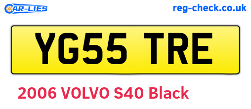 YG55TRE are the vehicle registration plates.