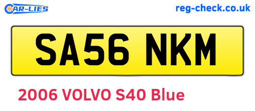 SA56NKM are the vehicle registration plates.