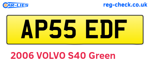 AP55EDF are the vehicle registration plates.