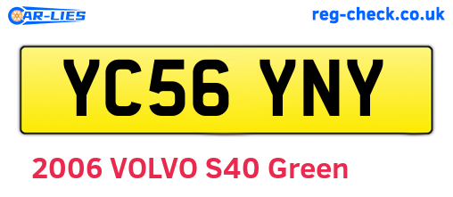 YC56YNY are the vehicle registration plates.