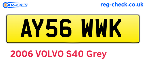 AY56WWK are the vehicle registration plates.