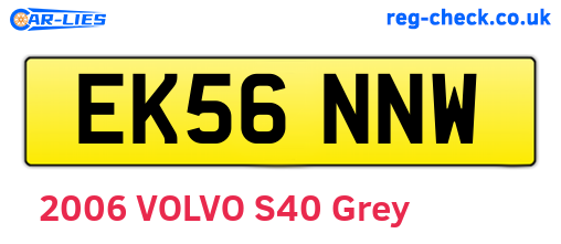 EK56NNW are the vehicle registration plates.