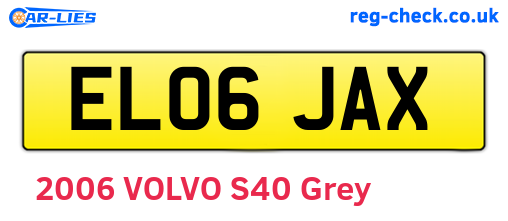 EL06JAX are the vehicle registration plates.