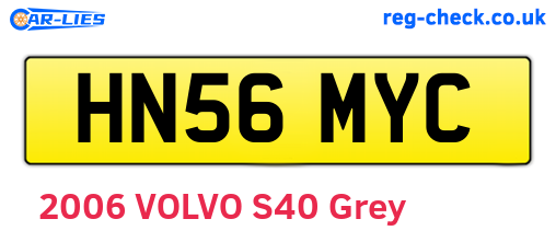 HN56MYC are the vehicle registration plates.