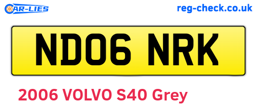 ND06NRK are the vehicle registration plates.