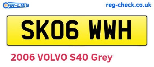 SK06WWH are the vehicle registration plates.