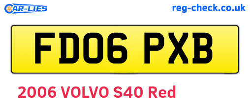 FD06PXB are the vehicle registration plates.