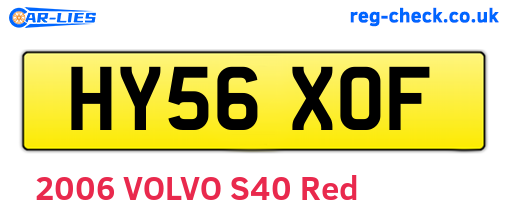 HY56XOF are the vehicle registration plates.