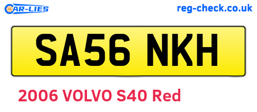 SA56NKH are the vehicle registration plates.