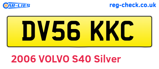 DV56KKC are the vehicle registration plates.