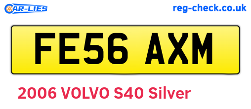FE56AXM are the vehicle registration plates.