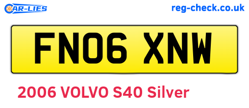 FN06XNW are the vehicle registration plates.