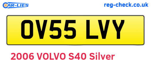 OV55LVY are the vehicle registration plates.