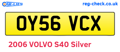 OY56VCX are the vehicle registration plates.