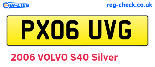 PX06UVG are the vehicle registration plates.