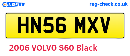 HN56MXV are the vehicle registration plates.