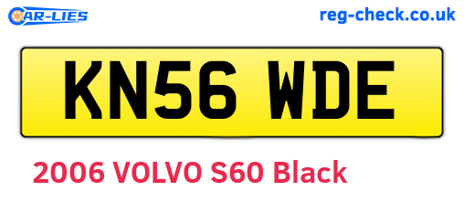 KN56WDE are the vehicle registration plates.