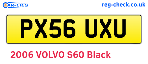 PX56UXU are the vehicle registration plates.