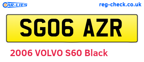 SG06AZR are the vehicle registration plates.