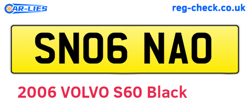 SN06NAO are the vehicle registration plates.
