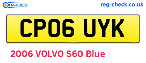 CP06UYK are the vehicle registration plates.