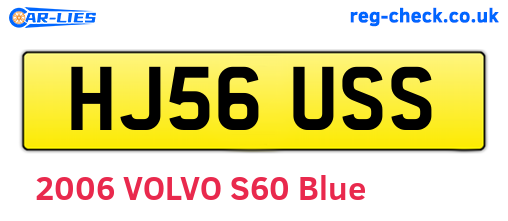 HJ56USS are the vehicle registration plates.