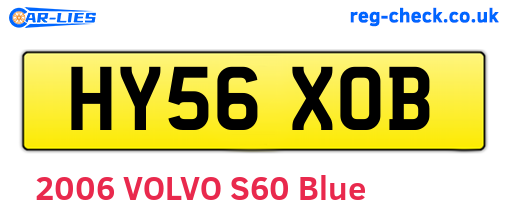 HY56XOB are the vehicle registration plates.