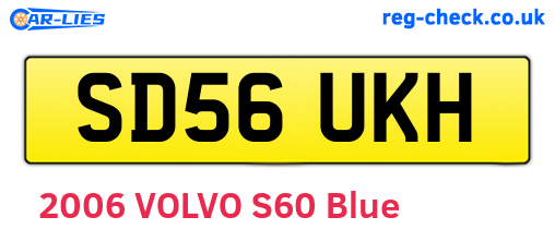 SD56UKH are the vehicle registration plates.