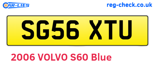 SG56XTU are the vehicle registration plates.
