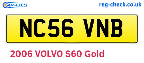 NC56VNB are the vehicle registration plates.