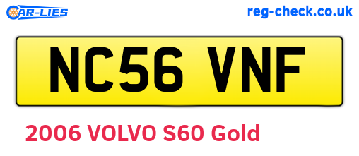 NC56VNF are the vehicle registration plates.