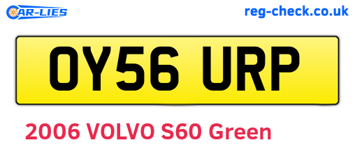 OY56URP are the vehicle registration plates.