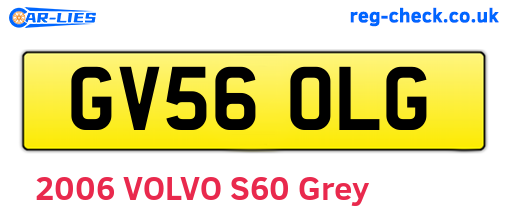 GV56OLG are the vehicle registration plates.