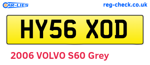 HY56XOD are the vehicle registration plates.