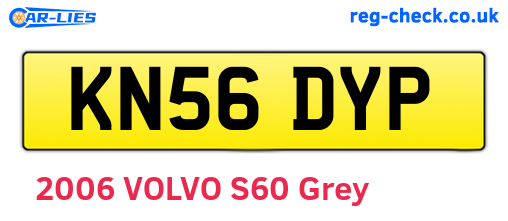 KN56DYP are the vehicle registration plates.
