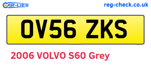 OV56ZKS are the vehicle registration plates.