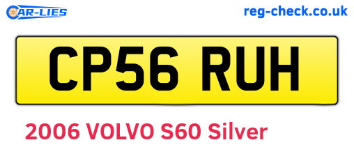 CP56RUH are the vehicle registration plates.