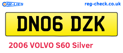 DN06DZK are the vehicle registration plates.