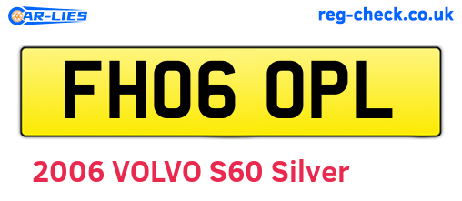 FH06OPL are the vehicle registration plates.